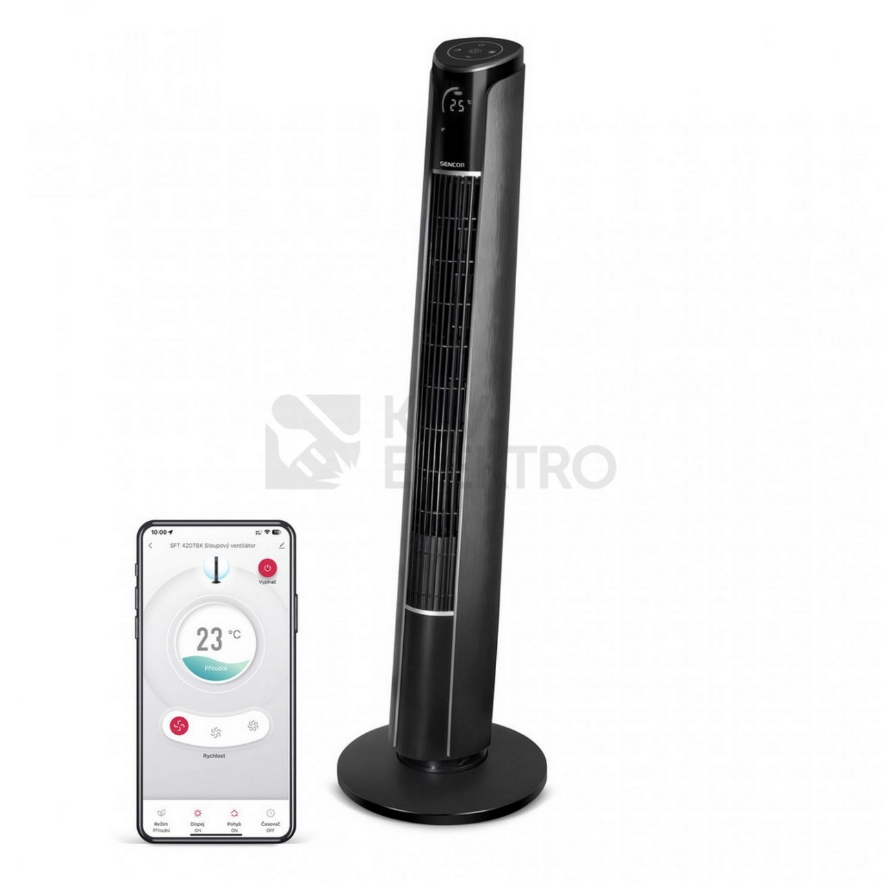 Obrázek produktu Stojací sloupový ventilátor SENCOR SFT 4207BK WiFi černá 1