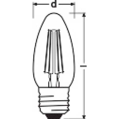 LED žárovka E27 LEDVANCE Filament CL B FIL 4W (40W) teplá bílá (2700K) (obrázek 2)