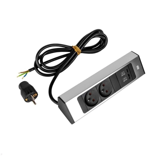 Rohová zásuvková lišta Bachmann 932.003 CASIA 2x230V USB nabíječka A/C (obrázek 6)