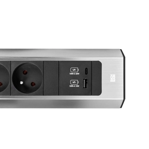 Rohová zásuvková lišta Bachmann 932.003 CASIA 2x230V USB nabíječka A/C (obrázek 5)