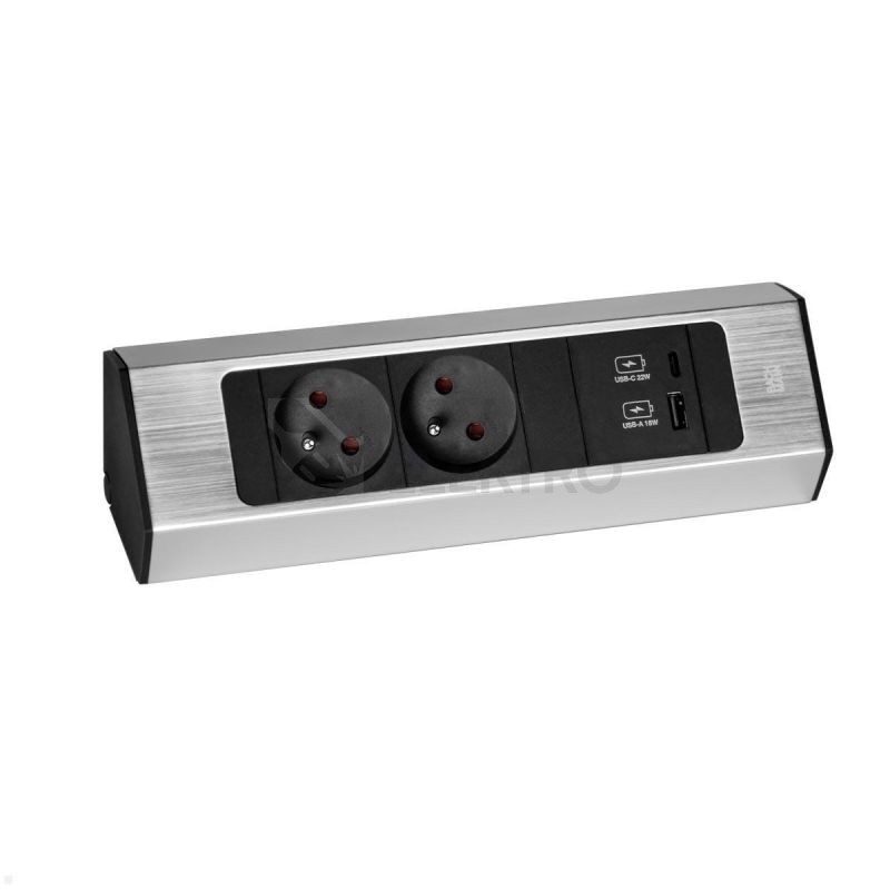 Obrázek produktu  Rohová zásuvková lišta Bachmann 932.003 CASIA 2x230V USB nabíječka A/C 0