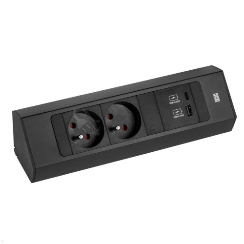  Rohová zásuvková lišta Bachmann 932.103 CASIA 2x230V USB nabíječka A/C