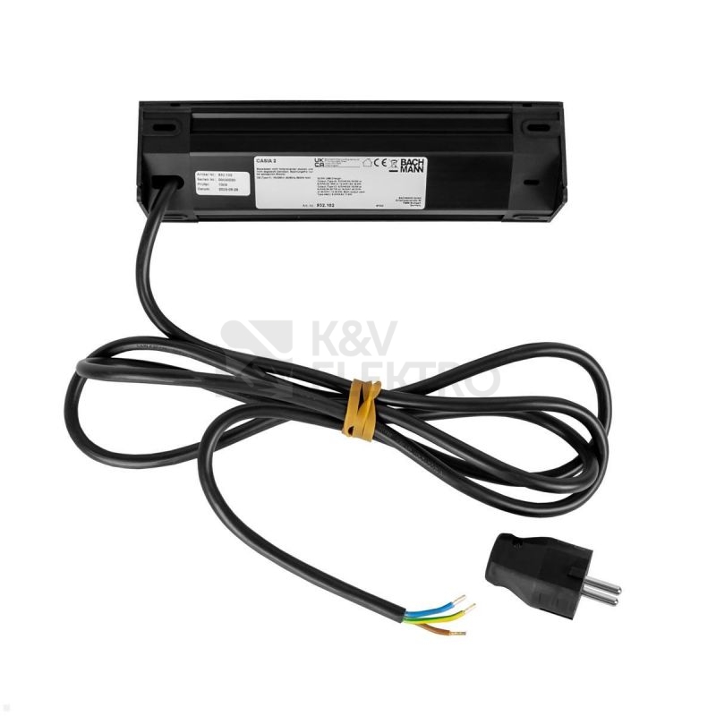 Obrázek produktu  Rohová zásuvková lišta Bachmann 932.103 CASIA 2x230V USB nabíječka A/C 1