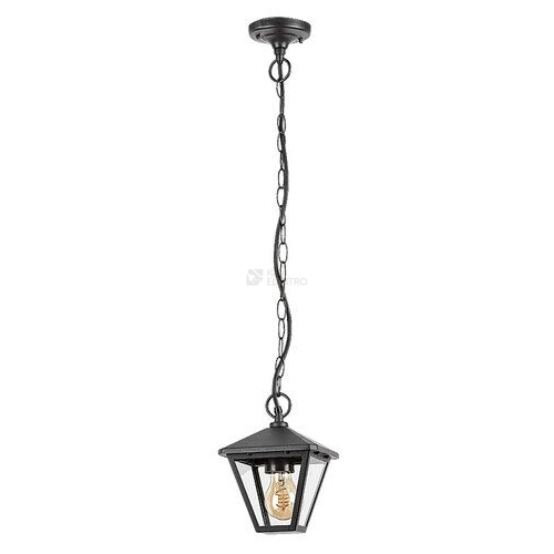 Venkovní závěsné svítidlo RABALUX Paravento E27 1x40W IP44 černá hliník/sklo 7149