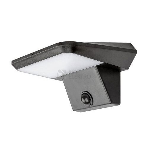 Solární svítidlo RABALUX Qesa LED 10W 4000K s pohybovým čidlem IP44 černá plast 77005
