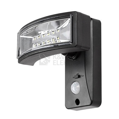 Solární reflektor RABALUX Valpovo LED 2,4W 4000K s pohybovým čidlem IP44 černá plast 77019