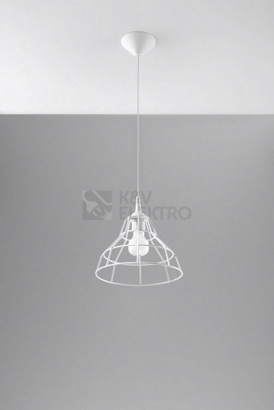 Obrázek produktu Závěsné svítidlo SOLLUX Anata E27 1x60W bez zdroje ocel bílá SL.0145 1