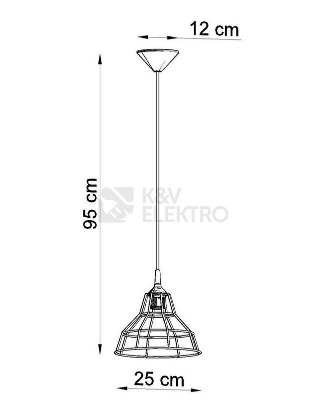 Obrázek produktu Závěsné svítidlo SOLLUX Anata E27 1x60W bez zdroje ocel bílá SL.0145 3