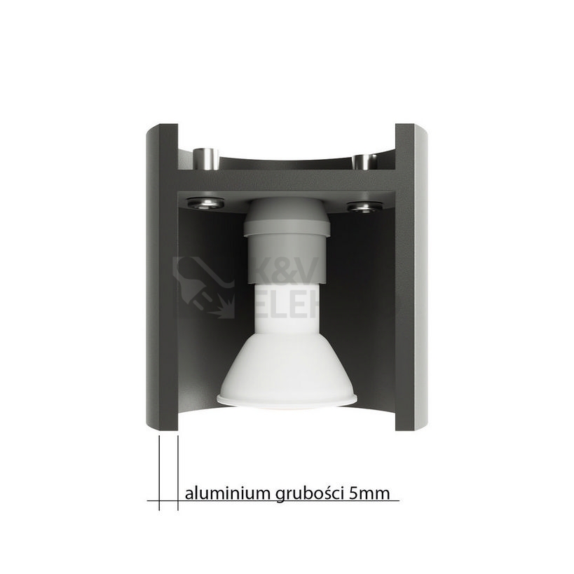 Obrázek produktu Nástěnné svítidlo SOLLUX Inez G9 1x40W bez zdroje hliník šedá SL.0354 4