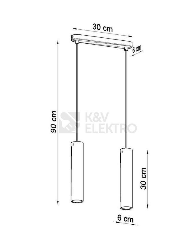 Obrázek produktu Závěsné svítidlo SOLLUX Lino 2 GU10 2x40W bez zdroje přírodní dřevo SL.0637 5