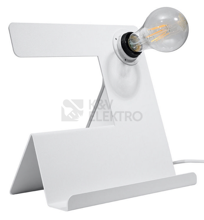 Obrázek produktu Stolní lampa SOLLUX Incline E27 1x60W bez zdroje ocel bílá SL.0668 0