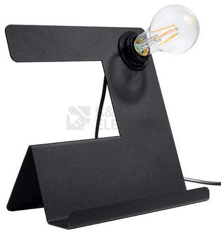 Obrázek produktu Stolní lampa SOLLUX Incline E27 1x60W bez zdroje ocel černá SL.0669 0