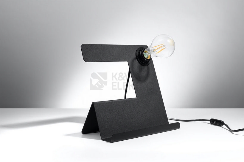 Obrázek produktu Stolní lampa SOLLUX Incline E27 1x60W bez zdroje ocel černá SL.0669 1