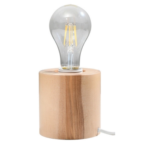 Stolní lampa SOLLUX Salgado E27 1x60W bez zdroje přírodní dřevo SL.0674
