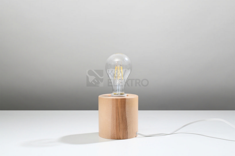 Obrázek produktu Stolní lampa SOLLUX Salgado E27 1x60W bez zdroje přírodní dřevo SL.0674 1