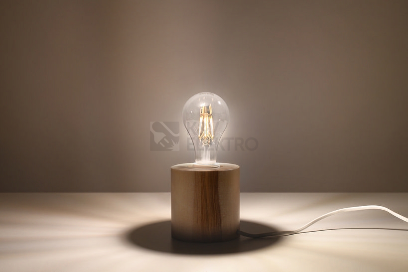 Obrázek produktu Stolní lampa SOLLUX Salgado E27 1x60W bez zdroje přírodní dřevo SL.0674 2