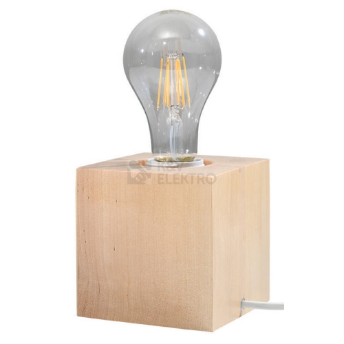 Stolní lampa SOLLUX Ariz E27 1x60W bez zdroje přírodní dřevo SL.0677