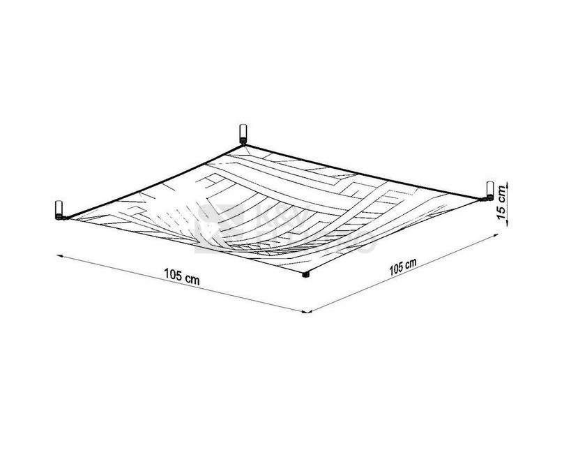 Obrázek produktu Stropní svítidlo SOLLUX Luna 2 G13 4x9W včetně světelného zdroje tkanina bílá SL.0738 3