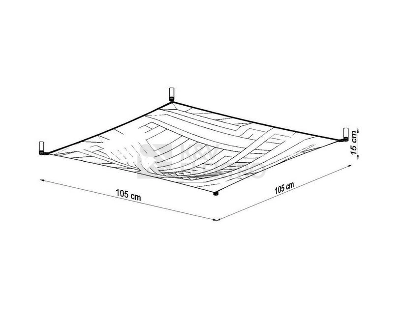 Obrázek produktu Stropní svítidlo SOLLUX Luna 2 G13 4x9W včetně světelného zdroje tkanina bílá SL.0738 3