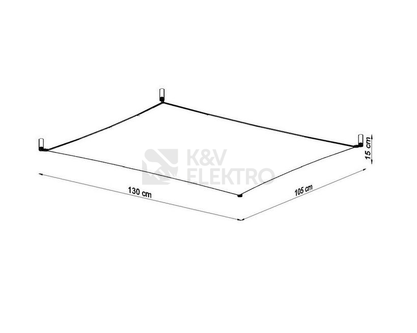 Obrázek produktu Stropní svítidlo SOLLUX Luna 3 G13 6x9W bez zdroje tkanina bílá SL.0739 3
