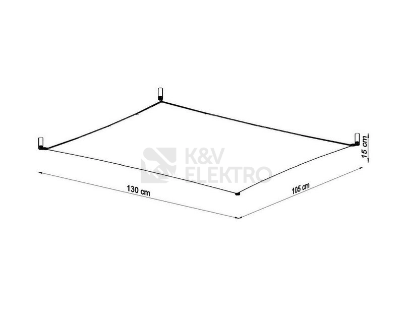 Obrázek produktu Stropní svítidlo SOLLUX Luna 3 G13 6x9W bez zdroje tkanina bílá SL.0739 3