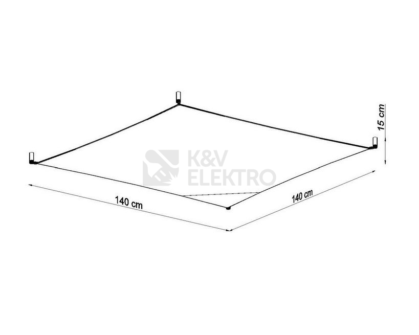Obrázek produktu Stropní svítidlo SOLLUX Luna 4 G13 6x9W bez zdroje tkanina bílá SL.0740 3