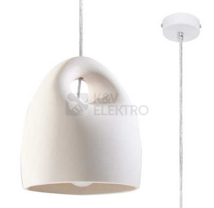 Obrázek produktu Závěsné svítidlo SOLLUX Bukano E27 1x60W bez zdroje keramika bílá SL.0842 0