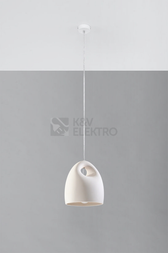 Obrázek produktu Závěsné svítidlo SOLLUX Bukano E27 1x60W bez zdroje keramika bílá SL.0842 1