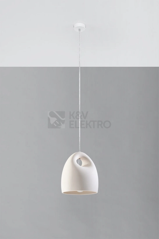 Obrázek produktu Závěsné svítidlo SOLLUX Bukano E27 1x60W bez zdroje keramika bílá SL.0842 1