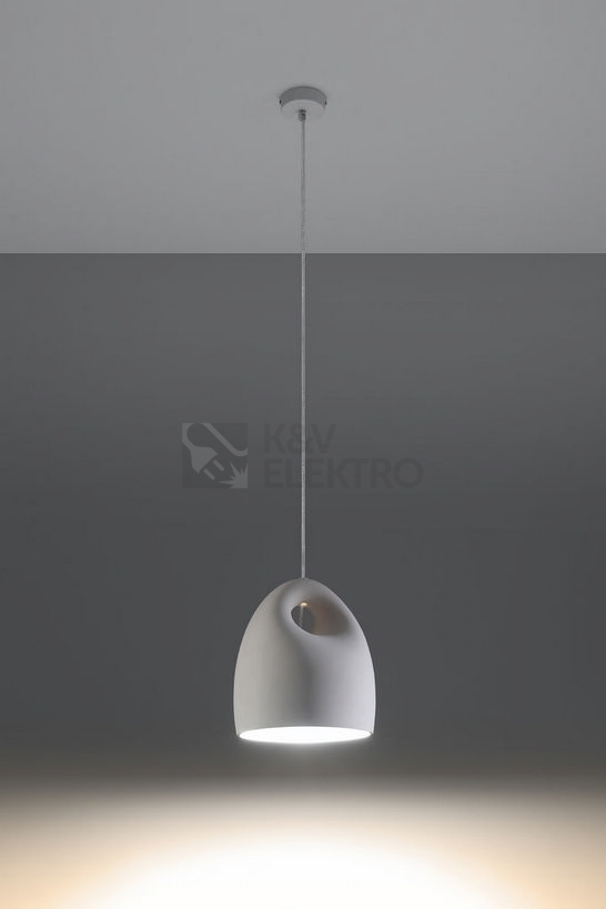 Obrázek produktu Závěsné svítidlo SOLLUX Bukano E27 1x60W bez zdroje keramika bílá SL.0842 2