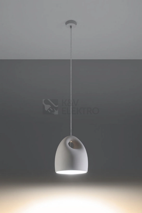 Obrázek produktu Závěsné svítidlo SOLLUX Bukano E27 1x60W bez zdroje keramika bílá SL.0842 2