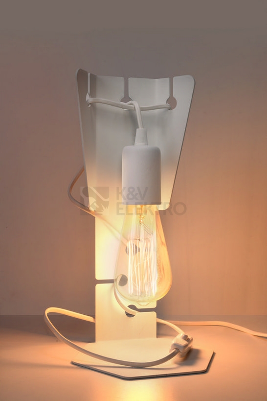 Obrázek produktu Stolní lampa SOLLUX Arby E27 1x60W bez zdroje ocel bílá SL.0879 2