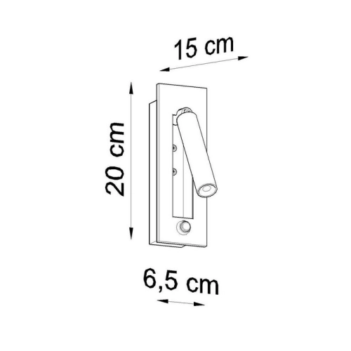 Nástěnné svítidlo SOLLUX Enif G9 1x12W bez zdroje ocel černá SL.0956 (obrázek 3)
