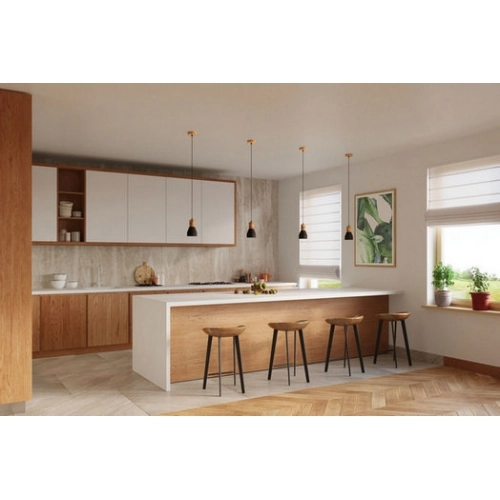 Závěsné svítidlo SOLLUX Qubic E27 1x60W bez zdroje beton/dřevo černá/přírodní dřevo SL.0963 (obrázek 6)