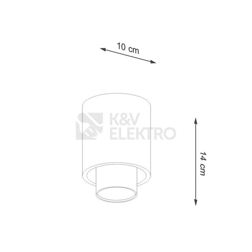 Obrázek produktu Stropní svítidlo SOLLUX Nesi GU10 1x40W bez zdroje ocel černá/zlatá SL.0982 4