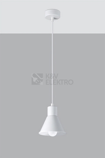 Obrázek produktu Závěsné svítidlo SOLLUX Taleja 1 E27 1x60W bez zdroje ocel bílá SL.0983 1