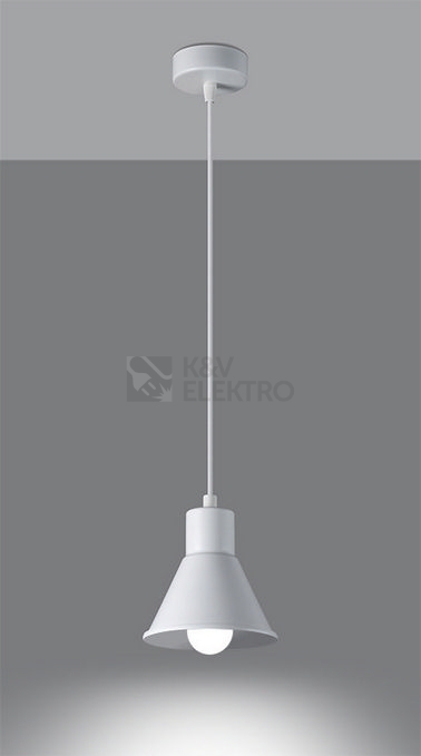 Obrázek produktu Závěsné svítidlo SOLLUX Taleja 1 E27 1x60W bez zdroje ocel bílá SL.0983 2
