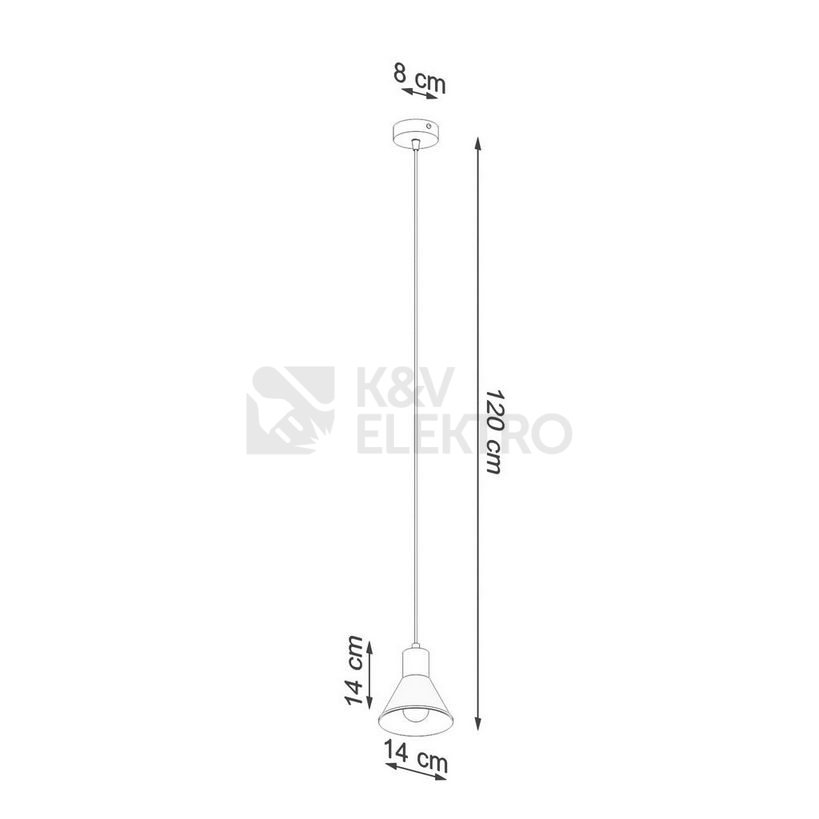 Obrázek produktu Závěsné svítidlo SOLLUX Taleja 1 E27 1x60W bez zdroje ocel bílá SL.0983 3