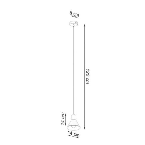 Závěsné svítidlo SOLLUX Taleja 1 E27 1x60W bez zdroje ocel černá SL.0985 (obrázek 4)