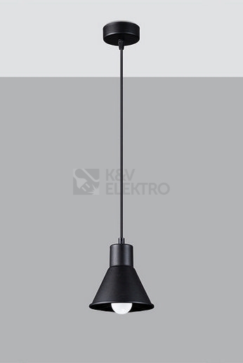 Obrázek produktu Závěsné svítidlo SOLLUX Taleja 1 E27 1x60W bez zdroje ocel černá SL.0985 1