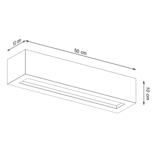 Nástěnné svítidlo SOLLUX Vega 50 E27 2x60W bez zdroje beton/sklo SL.0993 (obrázek 4)