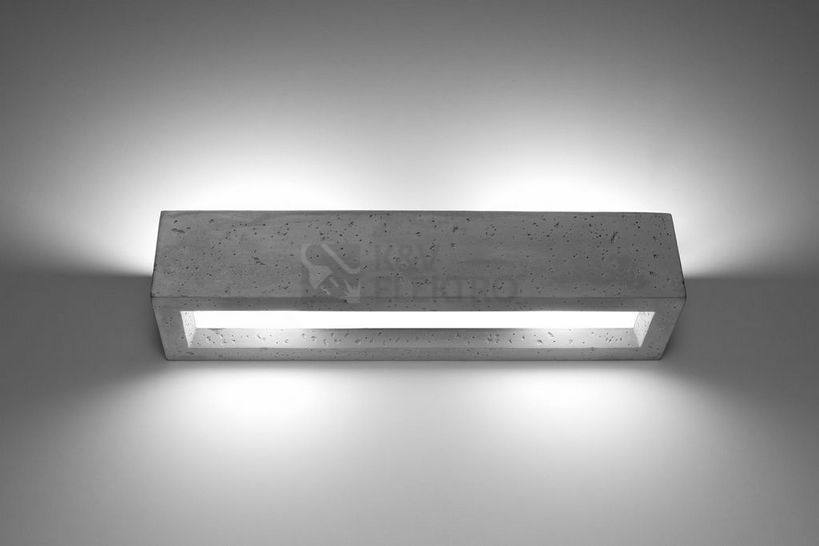 Obrázek produktu Nástěnné svítidlo SOLLUX Vega 50 E27 2x60W bez zdroje beton/sklo SL.0993 2