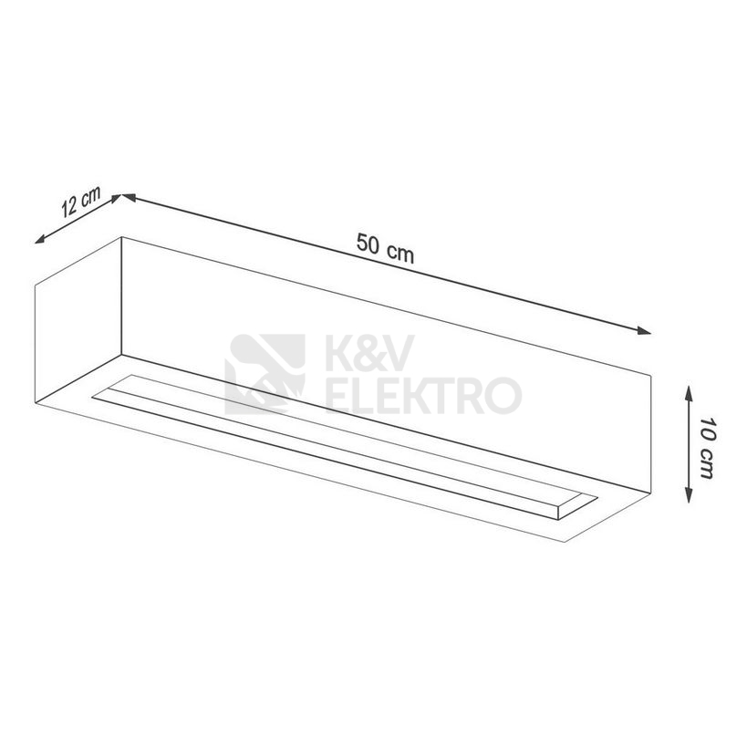 Obrázek produktu Nástěnné svítidlo SOLLUX Vega 50 E27 2x60W bez zdroje beton/sklo SL.0993 3