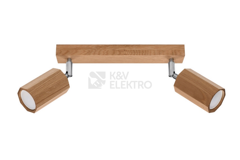 Obrázek produktu Stropní svítidlo SOLLUX Zeke 2 GU10 2x40W bez zdroje dub SL.1029 0