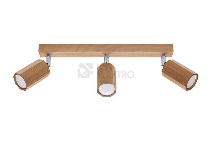 Obrázek produktu Stropní svítidlo SOLLUX Zeke 3 GU10 3x40W bez zdroje dub SL.1030 0
