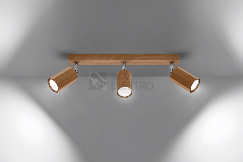 Obrázek produktu Stropní svítidlo SOLLUX Zeke 3 GU10 3x40W bez zdroje dub SL.1030 2