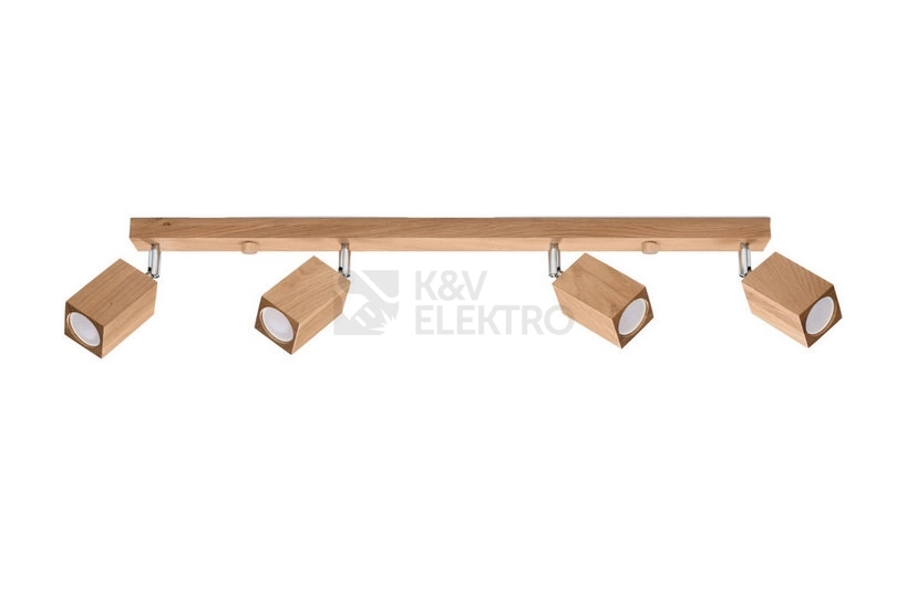 Obrázek produktu Stropní svítidlo SOLLUX Keke 4 GU10 4x40W bez zdroje dub SL.1038 0