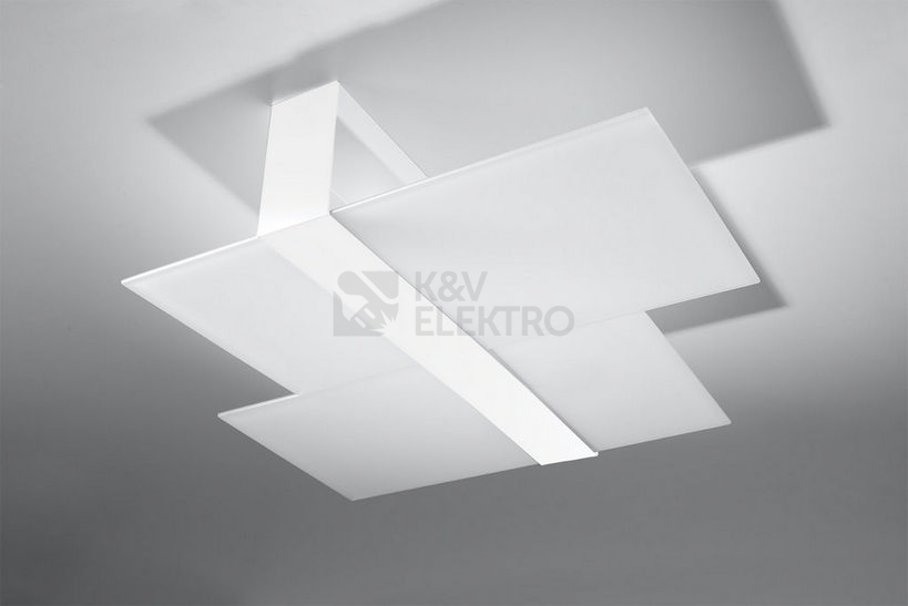 Obrázek produktu Stropní svítidlo SOLLUX Massimo E27 2x60W bez zdroje ocel/sklo bílá SL.1045 1