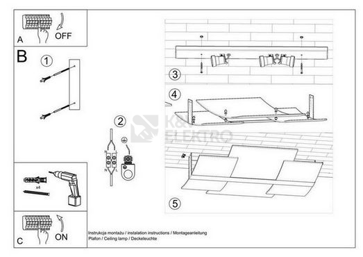 Obrázek produktu Stropní svítidlo SOLLUX Celia E27 3x60W bez zdroje ocel/sklo bílá SL.1047 4