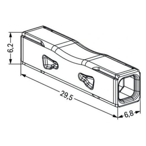Spojovací svorka WAGO 2773-2401 PUSH WIRE Inline 2×4